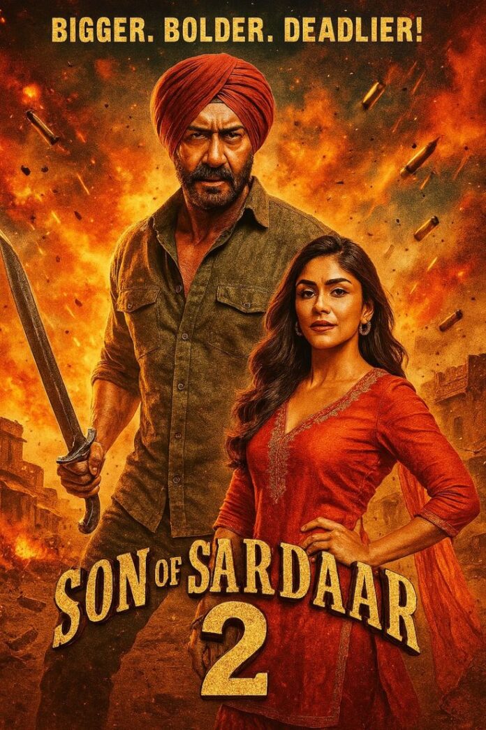 Son of Sardaar 2, Ajay Devgan new movie, Son of Sardaar 2 release, Son of Sardaar sequel, Bollywood action comedy, Son of Sardaar 2 review, Son of Sardaar 2 cast, Son of Sardaar 2 storyline, latest Bollywood movie 2025, Ajay Devgn 2025 film