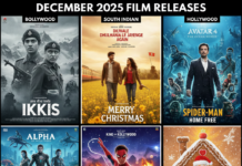 Big Movies Released in December 2025: Full List, Release Dates & Details Big movies released in December 2025, December 2025 movie releases, December 2025 movies list, upcoming movies December 2025, Bollywood movies December 2025, South Indian movies December 2025, Hollywood movies December 2025, December 2025 film releases